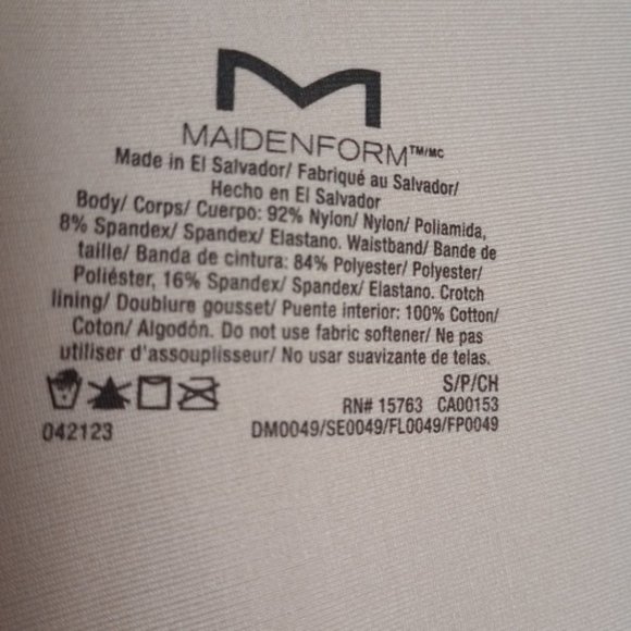 Maidenform Women's Tame Your Tummy Lace Thong in Nude 1 Lace Size S(DM0049) NWT - Picture 4 of 6